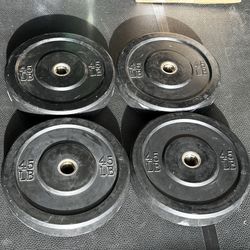 (4) 45 lbs. bumper plates