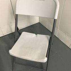 Large White Folding Chair