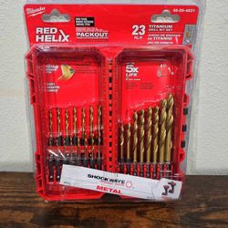 MILWAUKEE TITANIUM DRILL BIT SET 23 PZAS