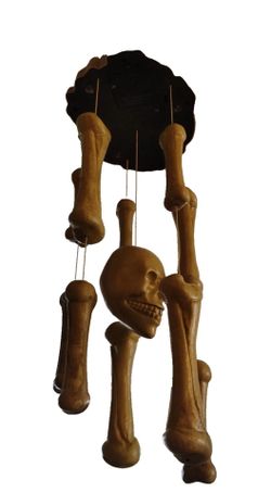 Gemmy 2003 Haunted Wind Chimes Skull Bones Light & Sound effects