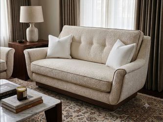 White Loveseat Set