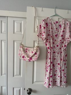 Floral Dress and Matching Crossbody Bag Set