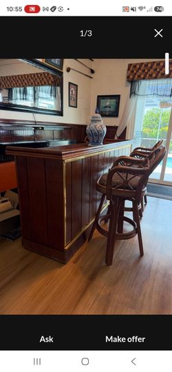 8FT  BY  4FT ALL WOOD BAR ( BEST OFFER)