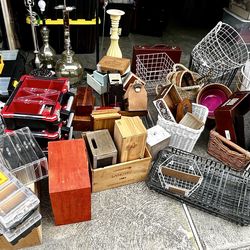 Wire Baskets Wood Boxes an Crates