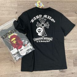 BAPE x Chrome Hearts Baby Milo Black Tee