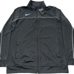 Nike Gray White Full Zip Basketball Jacket Mens Large-Tall New $60 AT5300-061