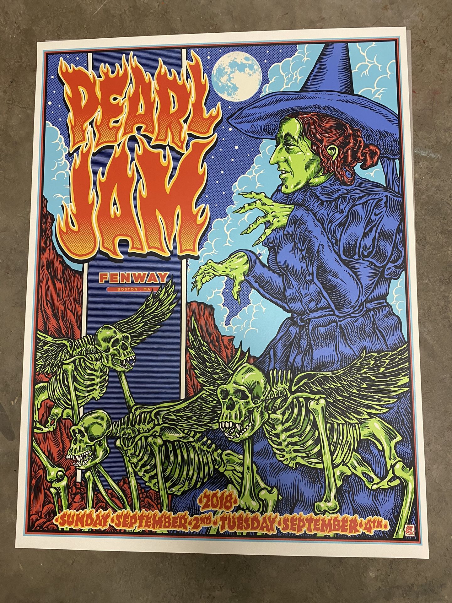 Pearl Jam Boston Fenway Poster