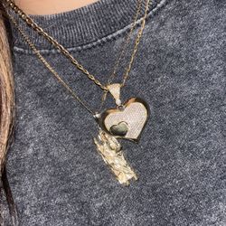 14k Heart 10k Chain 