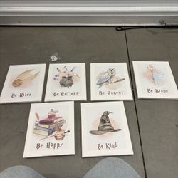 Set of 6 Canvas Wall Art Prints โ Harry Potter