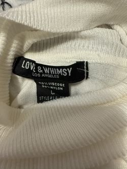 LOVE & WHIMSY Ivory Turtleneck Sweater - Size L