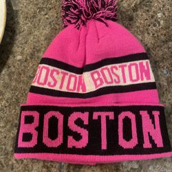 Cute Boston Fushia Beanie 