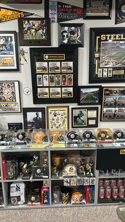 Pittsburgh Steelers Memorabilia Collection Display Case