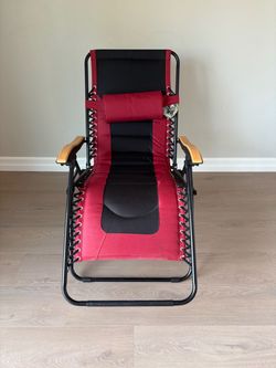 Phi Villa Zero Gravity Lounge Chair – Red/Black (Like New with Tag)
