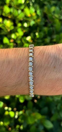 Jewelry 14k white gold 2.2 CTW Diamond Tennis bracelet 7”