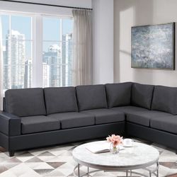 Wow Black/Black Reversible Sectional 
