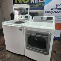 LG SET STEAM WASHER AND ELECTRIC DRYER 