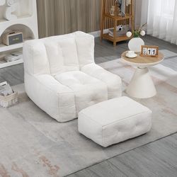 New in Box Bean Bag Chair, Bean Bag with Ottoman and Memory Foam, Bean Bag Chairs