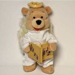 Disney Winnie The Pooh Choir Angel Pooh 8” Beanie Plush 2000 