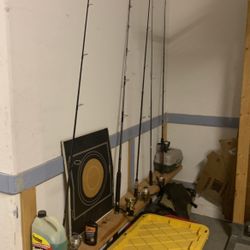 All My Rods & Reels Plus Chairs And Mis Stuff. 