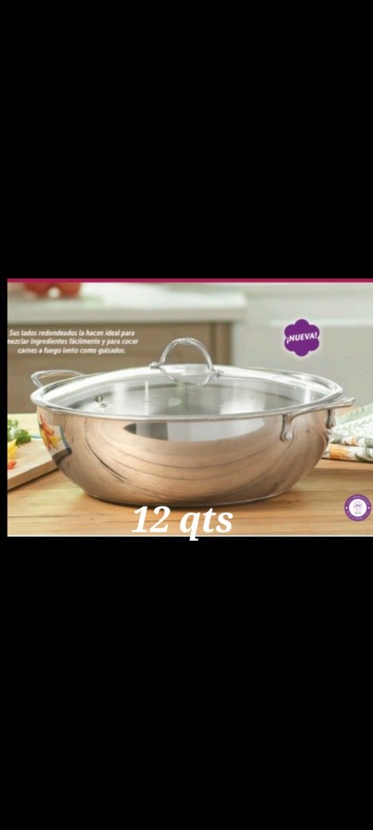 CASEROLA DE 12 QT CLÁSICA DE ACERO INOXIDABLE PRINCESS HOUSE 🌻🫒🌻🫒
