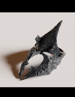 Witch King of Angmar ring rhodium black SIZE: 10 1/2 US
