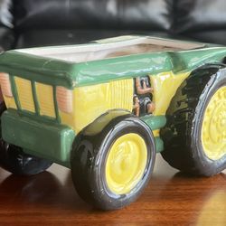 Vintage Ceramic John Deere Tractor Planter NAPCO