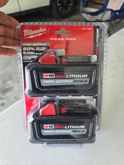 🔥 $170 PRICE FIRM 🔥 Milwaukee
M18 18-Volt Lithium-Ion High Output 6.0Ah Battery (2-Pack)