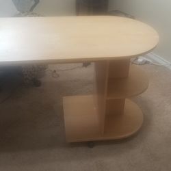 Rolling Desk With Shelves