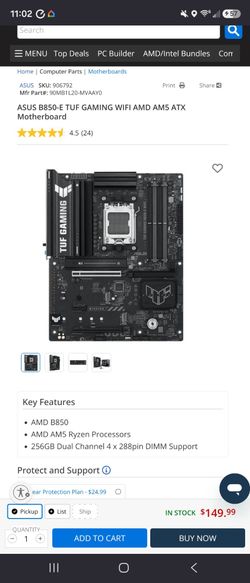 ASUS B850-E TUF GAMING WIFI AMD AM5 ATX Motherboard