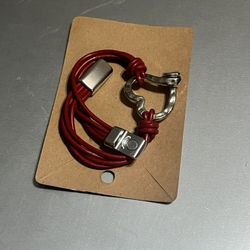 red heart patterned women's bracelet