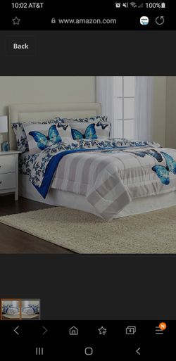 Blue butterfly comforter Full bed size
