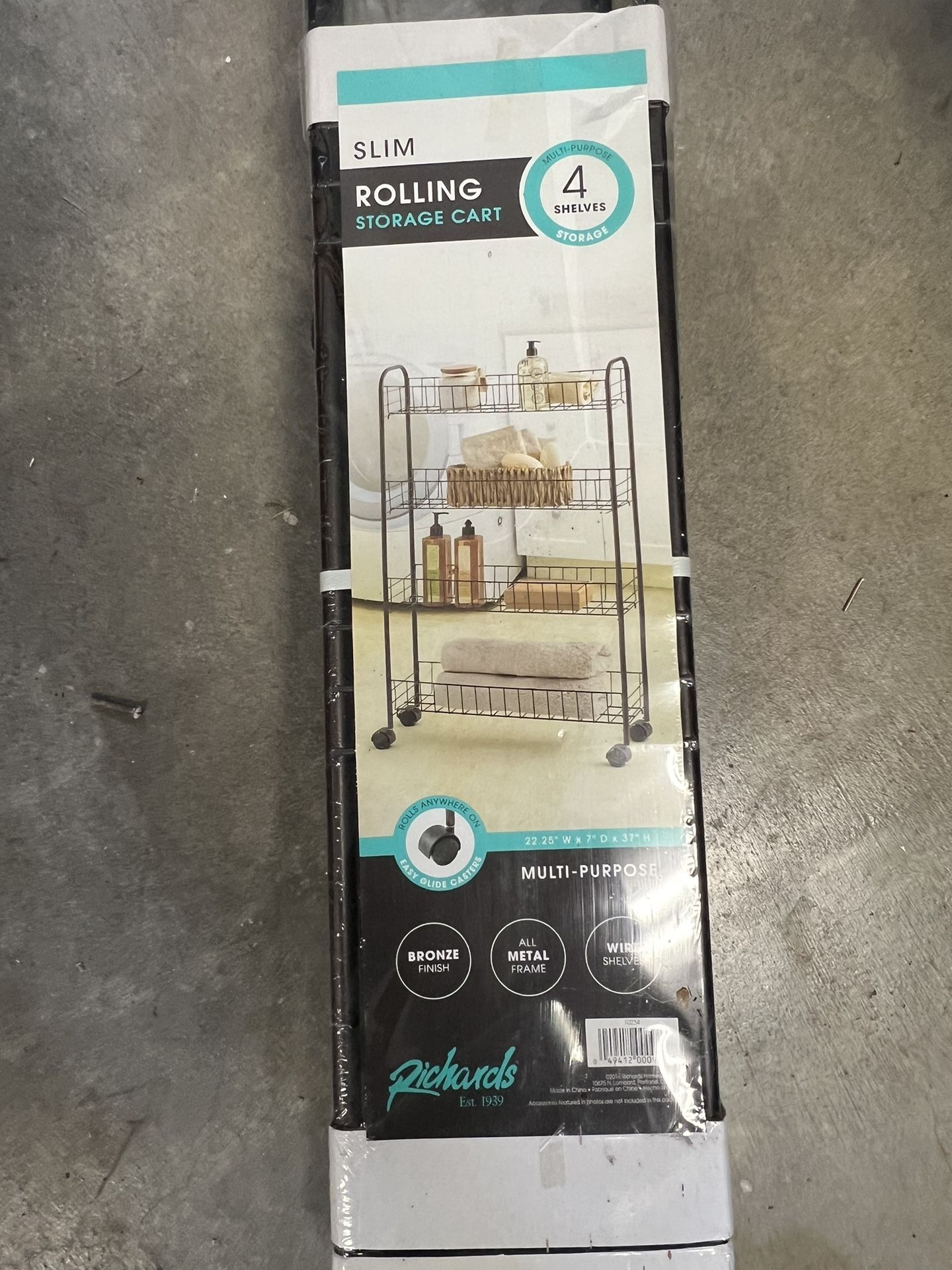 Rolling Storage Cart (4 Tiers) Unopened