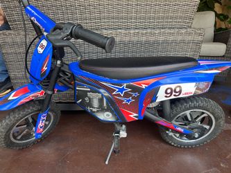 M&TRX SPORTS Blue 24V Electric Dirt Bike, Ride on Toy Motorcycle for Kids and Teens