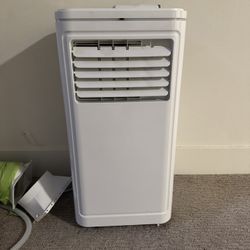 White portable air conditioner 