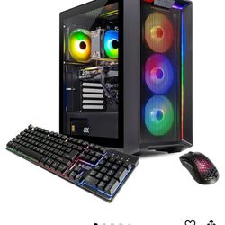 Skytech Gaming Nebula Gaming PC Desktop – AMD Ryzen 5 5600X 3.7 GHz, NVIDIA RTX 4060 Ti, 1TB NVME SSD, 16GB DDR4 RAM 3200, 600W Gold PSU, 11AC Wi-Fi, 