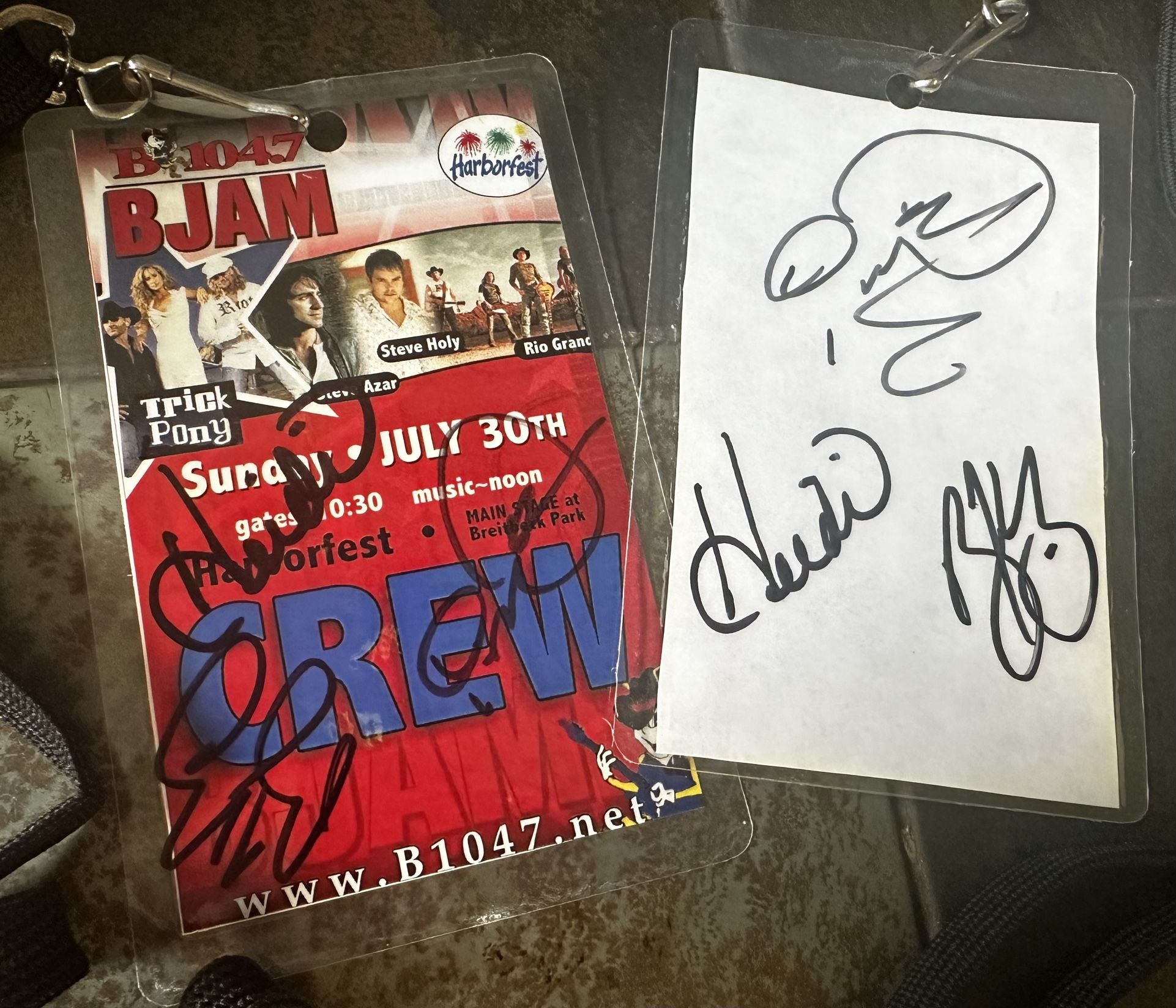 Autographed Trick Pony Lanyard - Country Music