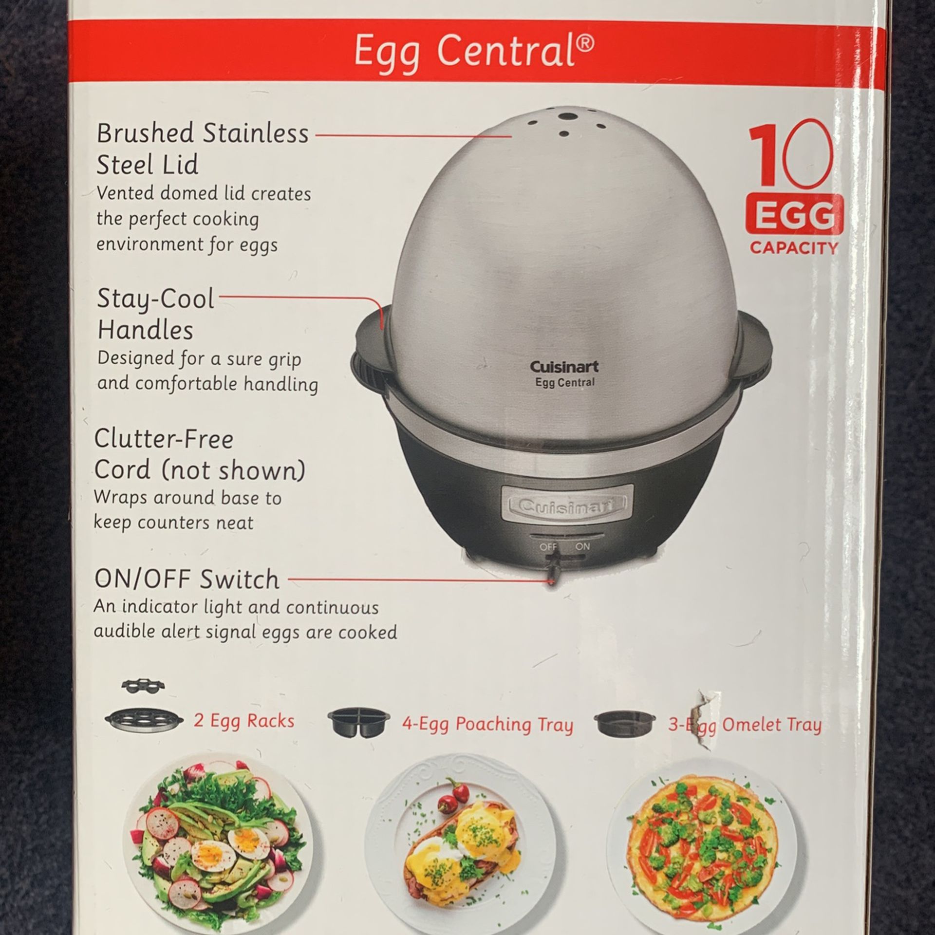 Cuisinart CEC-10 Egg Central Egg Cooker/Poacher in Brushed Stainless Steel