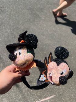 Mickey & Minnie Halloween rhinestone ears