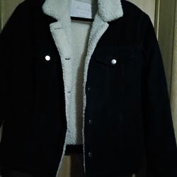 Corduroy Jacket With Thick Sherpa Inside 