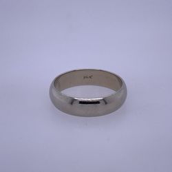 14k White Gold Band Ring 