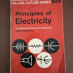 1967 Principles of Electricity by Eugene George Key – Paperback – Rare Engineering Book