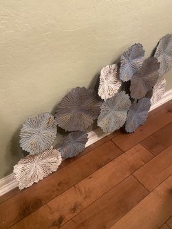 Metal wall art hanging. Large ! 48 x 23 inch. Modern / cottage. Vertical/ Horizontal hanging.