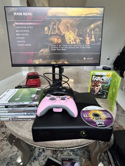 Microsoft Xbox 360 With Games And 2 Controllers