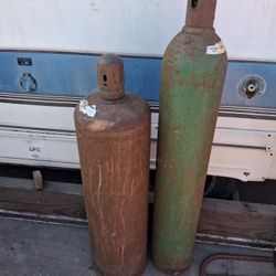 Large Oxygen & Acetylene Welding Tanks