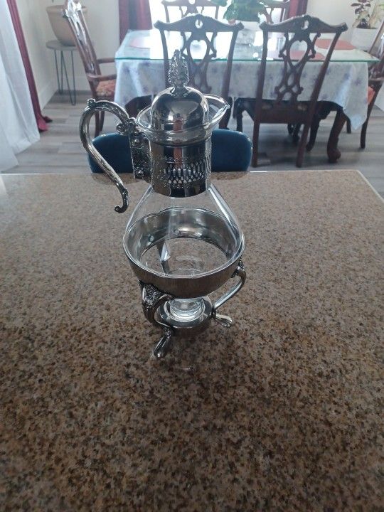 Cafetera Antigua De Plata