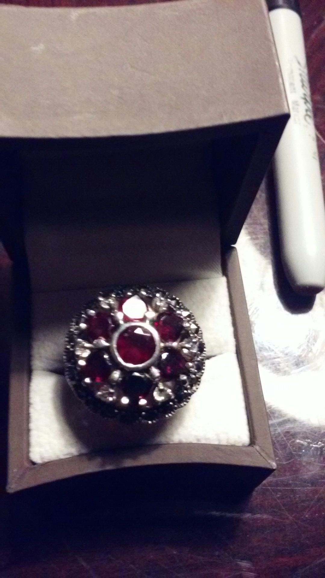 Ruby vintage cocktail ring