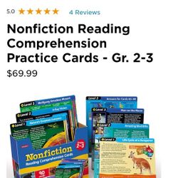 Lakeshore Learning Nonfiction Reading Comprehension Practice Cards Grades 2 & 3