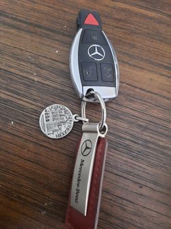 Mercedes-Benz Key Fob with Leather Keychain