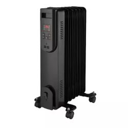 Konwin 1500W Oil-Filled Radiator Heater with Remote (Black)