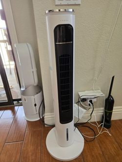LIKE NEW Tower Fans Blow Cold Air, 37" Evaporative Air Cooler, Portable Air Conditioners w/4 Modes NO BOX